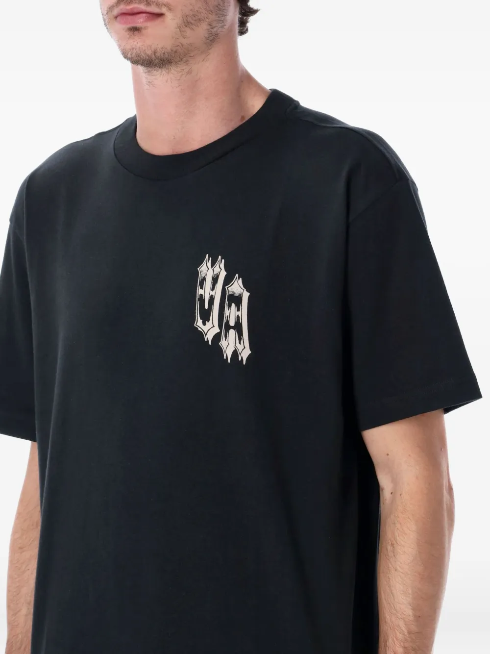 Rvca Skull-graphic T-shirt In Black