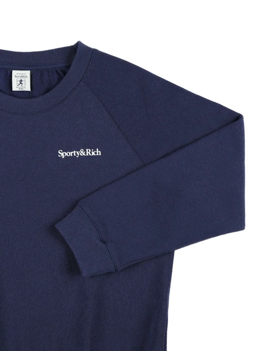  Sporty & Rich Kids Raglan-sleeve Graphic-print Sweatshirt - Blue 