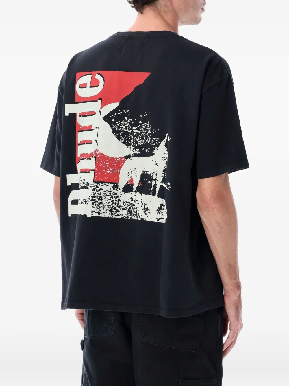 RHUDE T-shirt met borstzak - Zwart