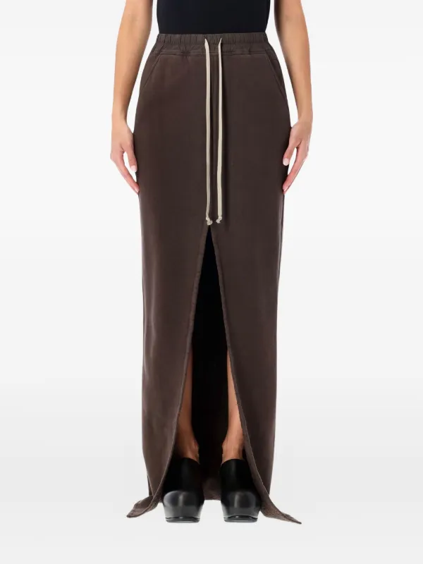 Rick Owens DRKSHDW Phleg Pillar スカート | ブラウン | FARFETCH JP