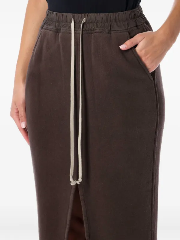 Rick Owens DRKSHDW Phleg Pillar スカート | ブラウン | FARFETCH JP