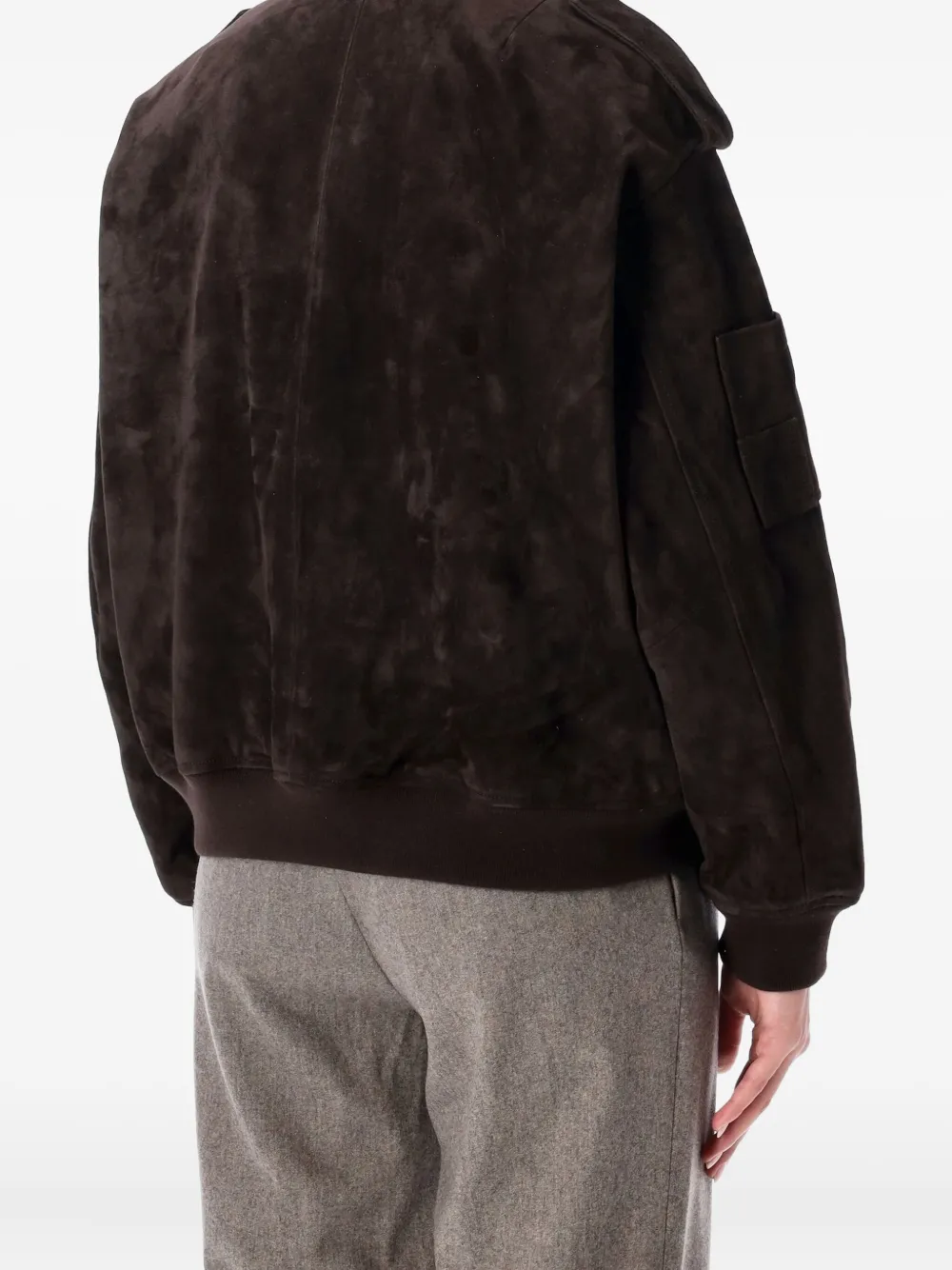Sword flap-pocket leather jacket - Bruin