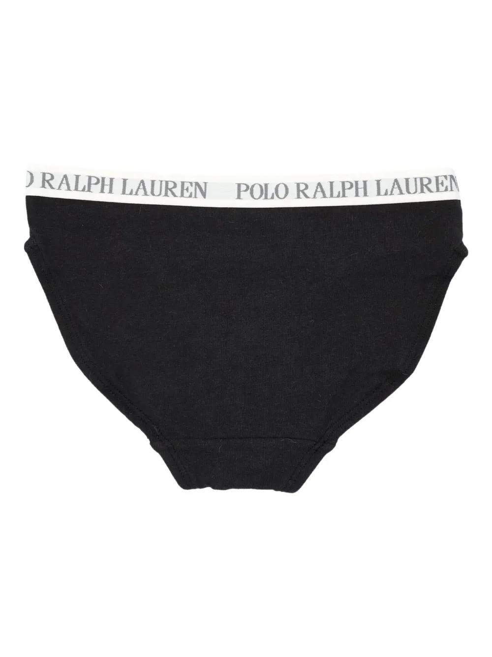 POLO RALPH LAUREN KIDS Drie slips met logoband Zwart
