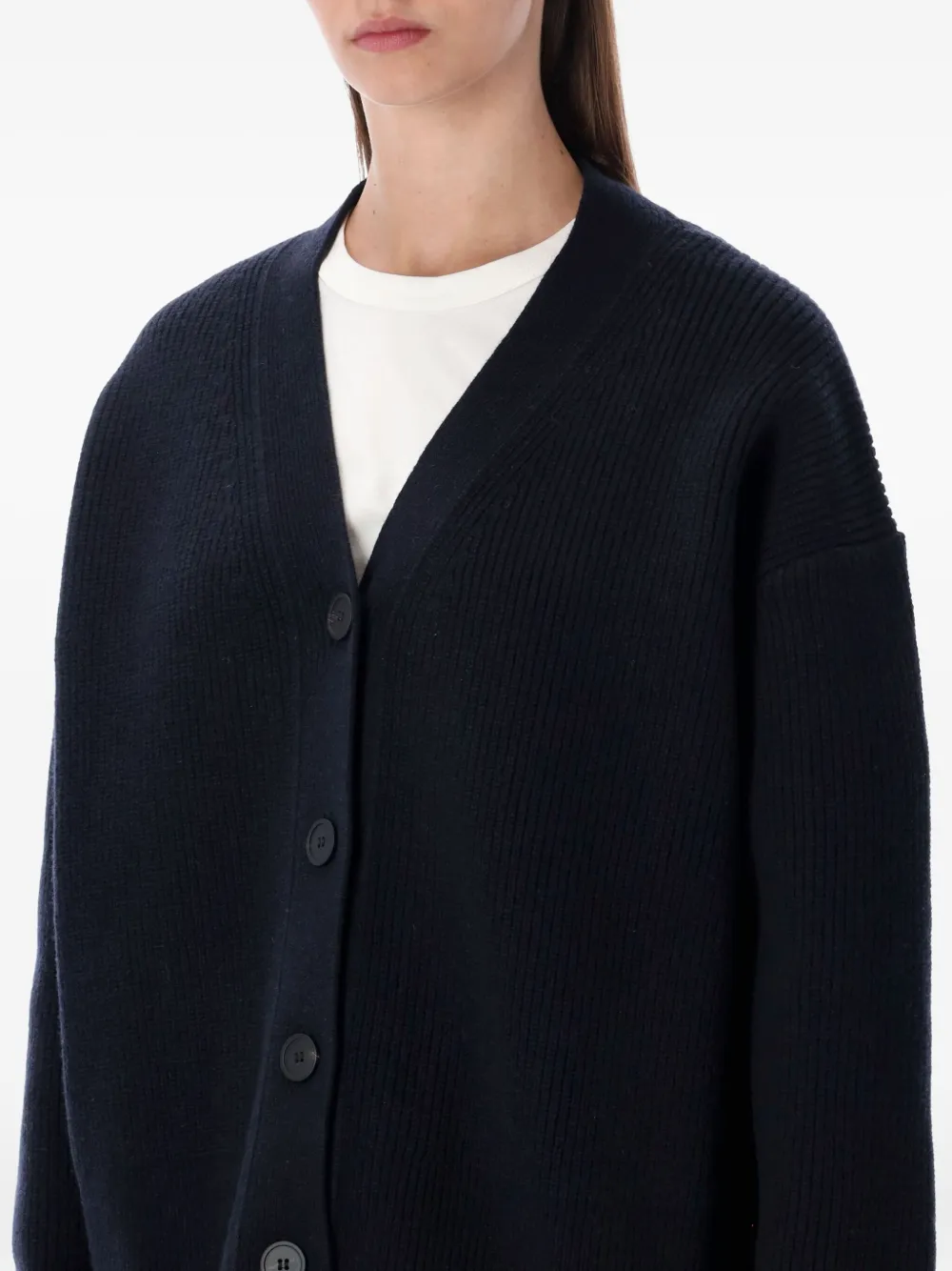 Studio Nicholson Buttoned Merino Cardigan In Blue