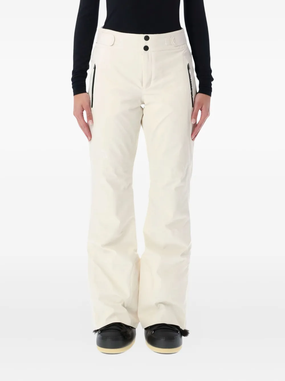 The North Face Button Zip Skiwear Trousers In White