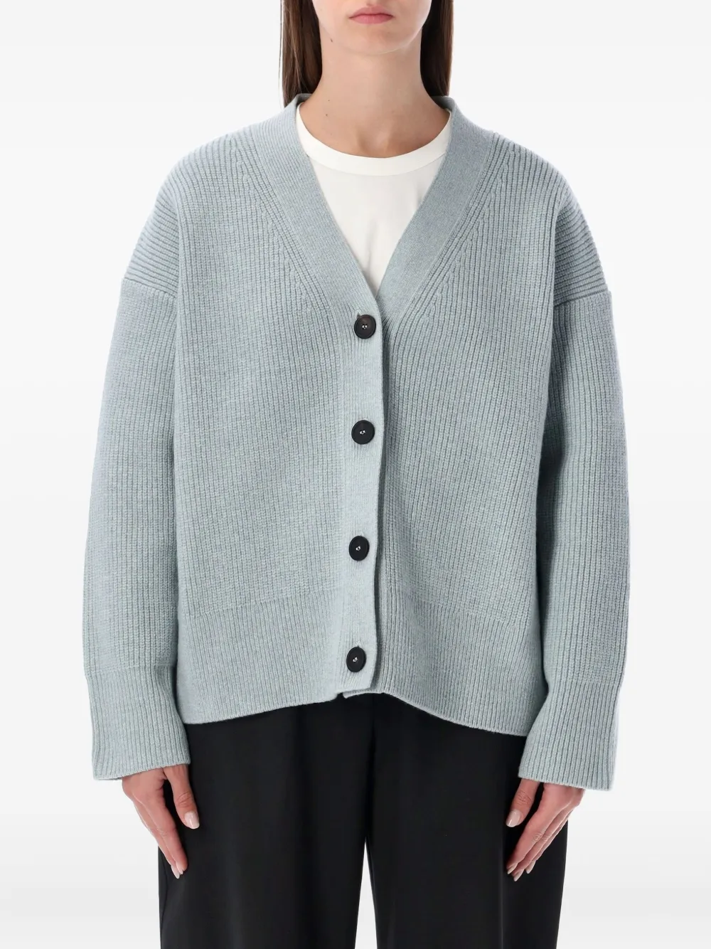 Studio Nicholson Buttoned Cardigan In Gray