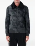 Sword leather bomber jacket - Black