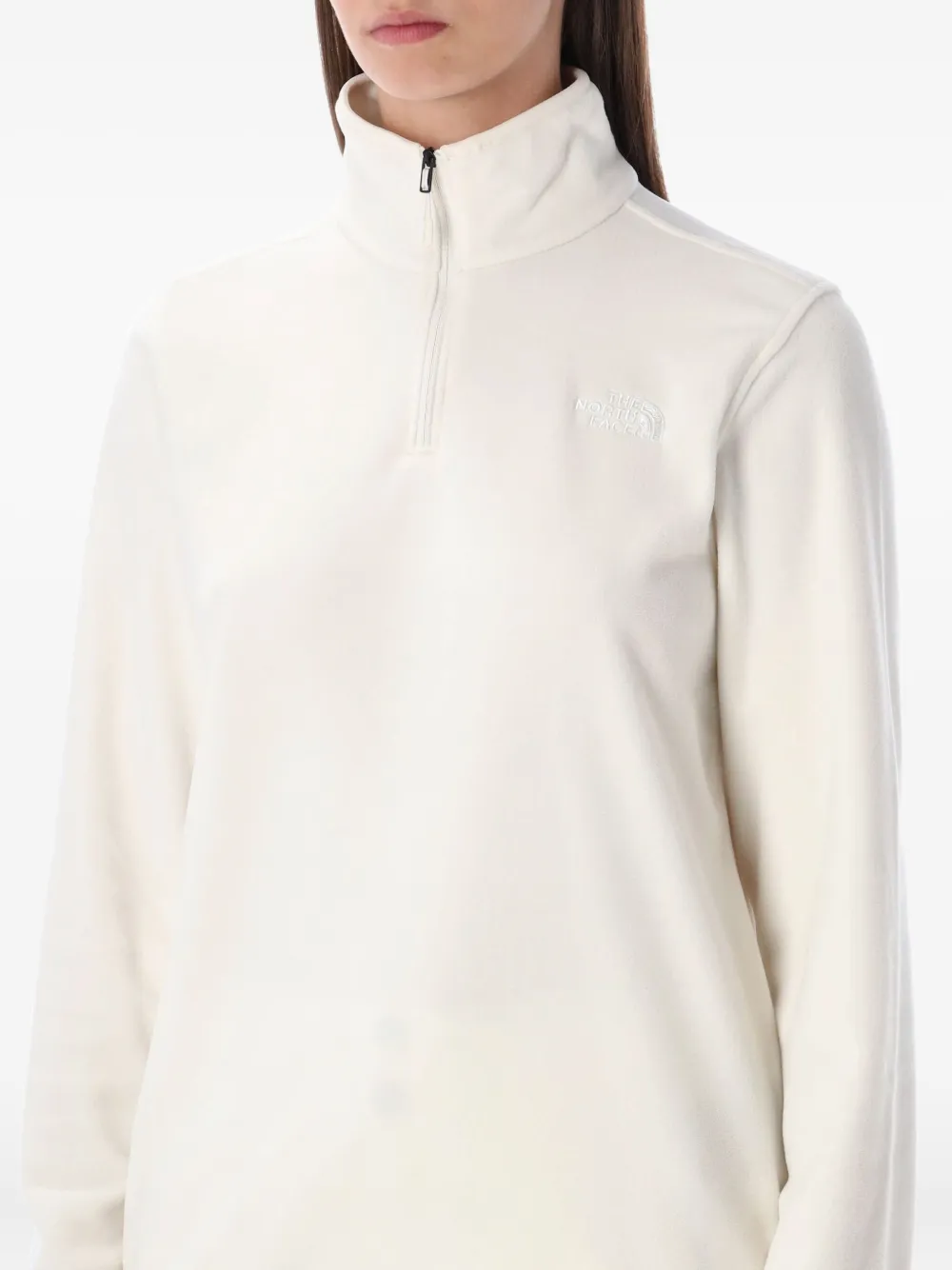 The North Face Zip-up Activewear Top In White