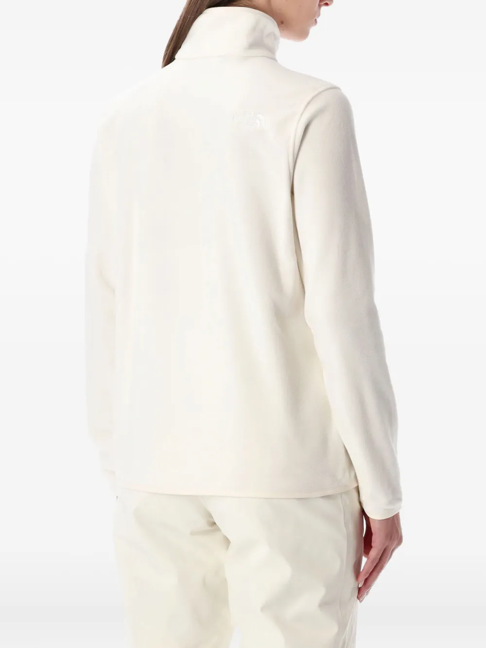The North Face Zip-up Activewear Top In White
