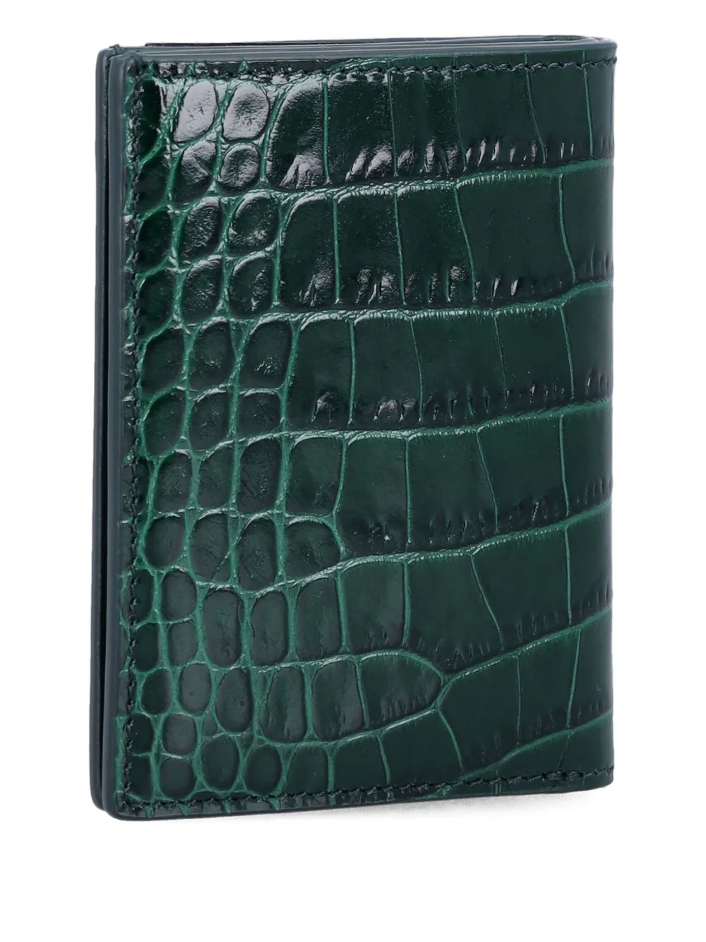 TOM FORD tarjetero con efecto de piel de cocodrilo | verde | Image 1