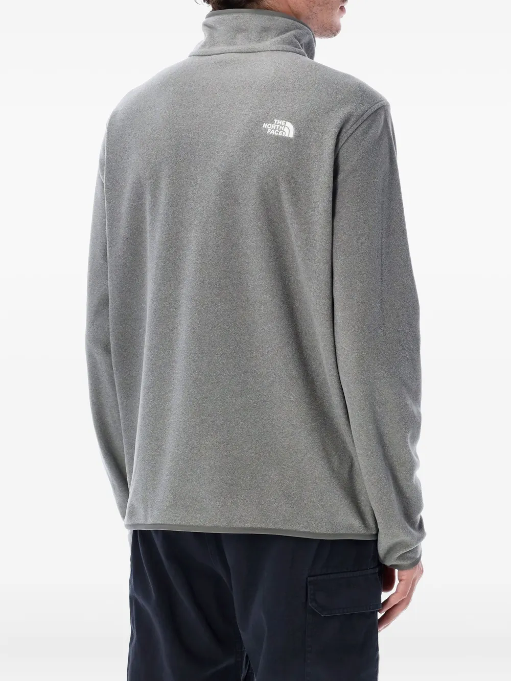 The North Face Half-zip Long-sleeve Fleece Top In Gray