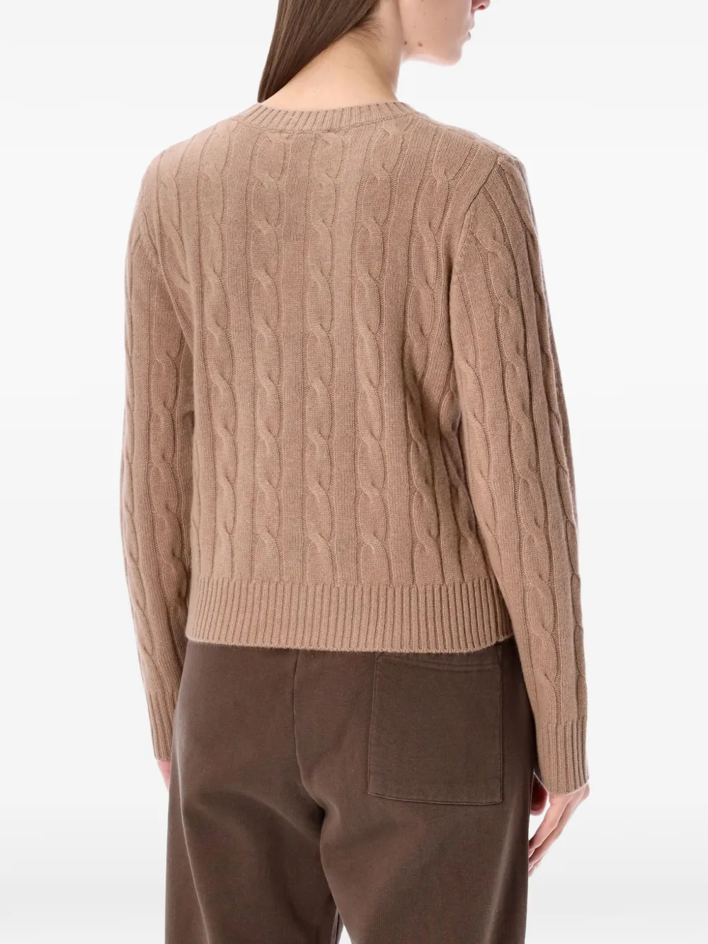 Sporty & Rich Kabelgebreide trui Beige