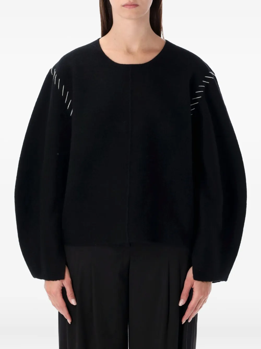 The Garment Oslo stitching-detail sweater - Nero