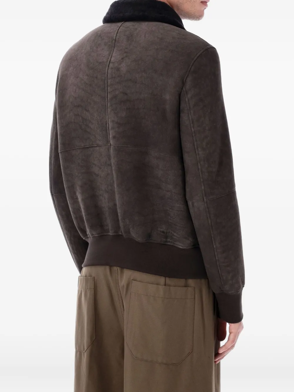 Sword 6.6.44 S.w.o.r.d 6.6.44 Brown Shearling Bomber Jacket In Brown