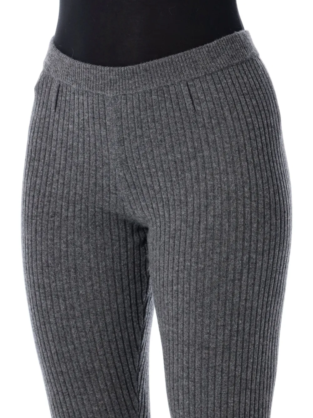 The Garment Ribbed-knit Belt-loops Leggings In Gray
