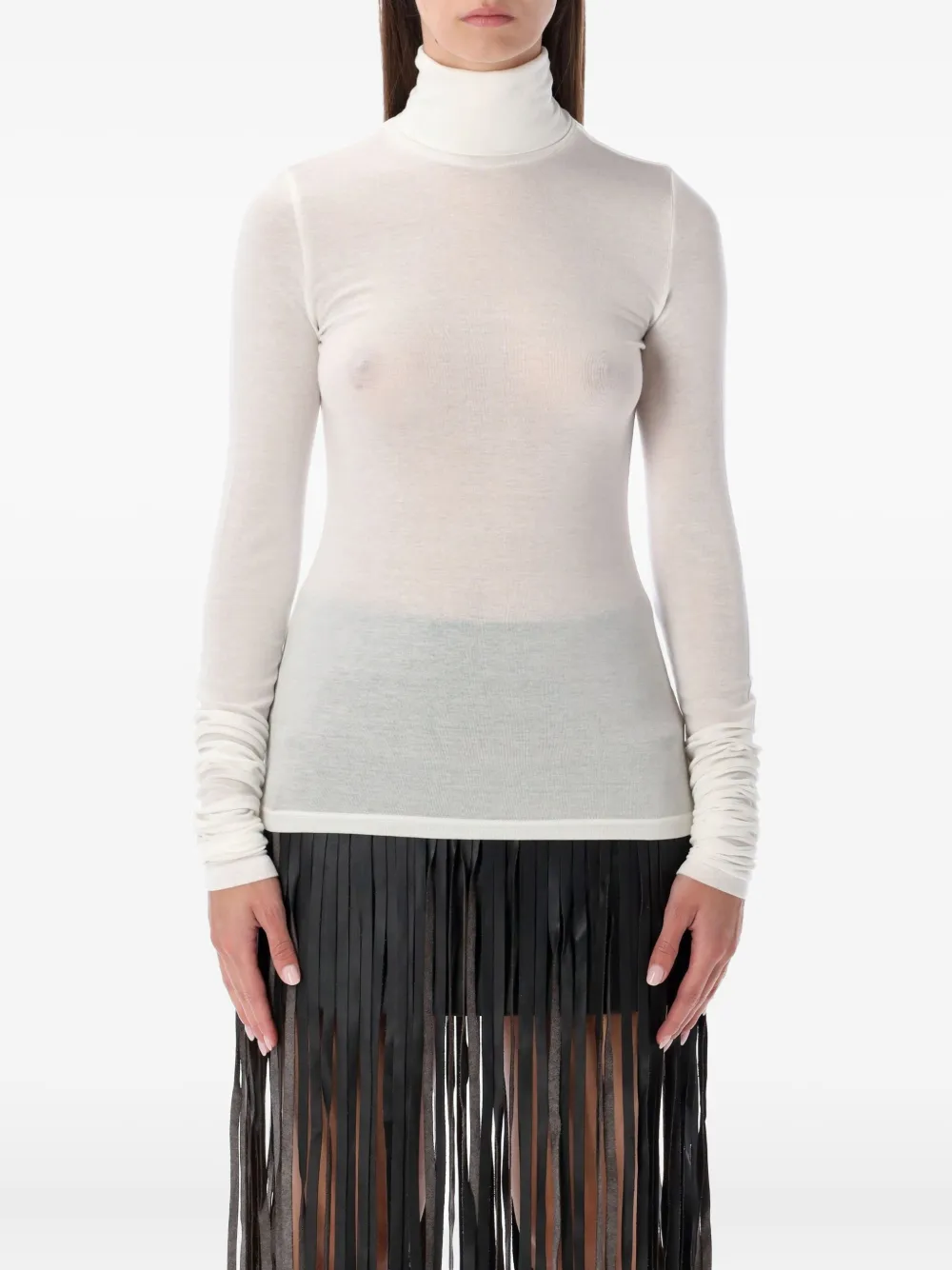 The Garment Bree Long Turtleneck Top In White