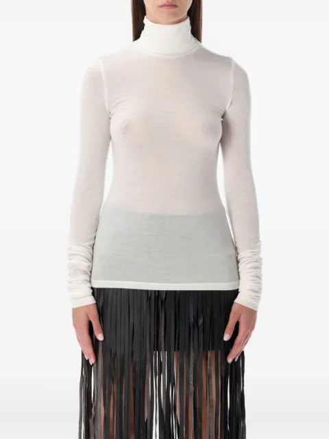 The Garment roll-neck gathered top