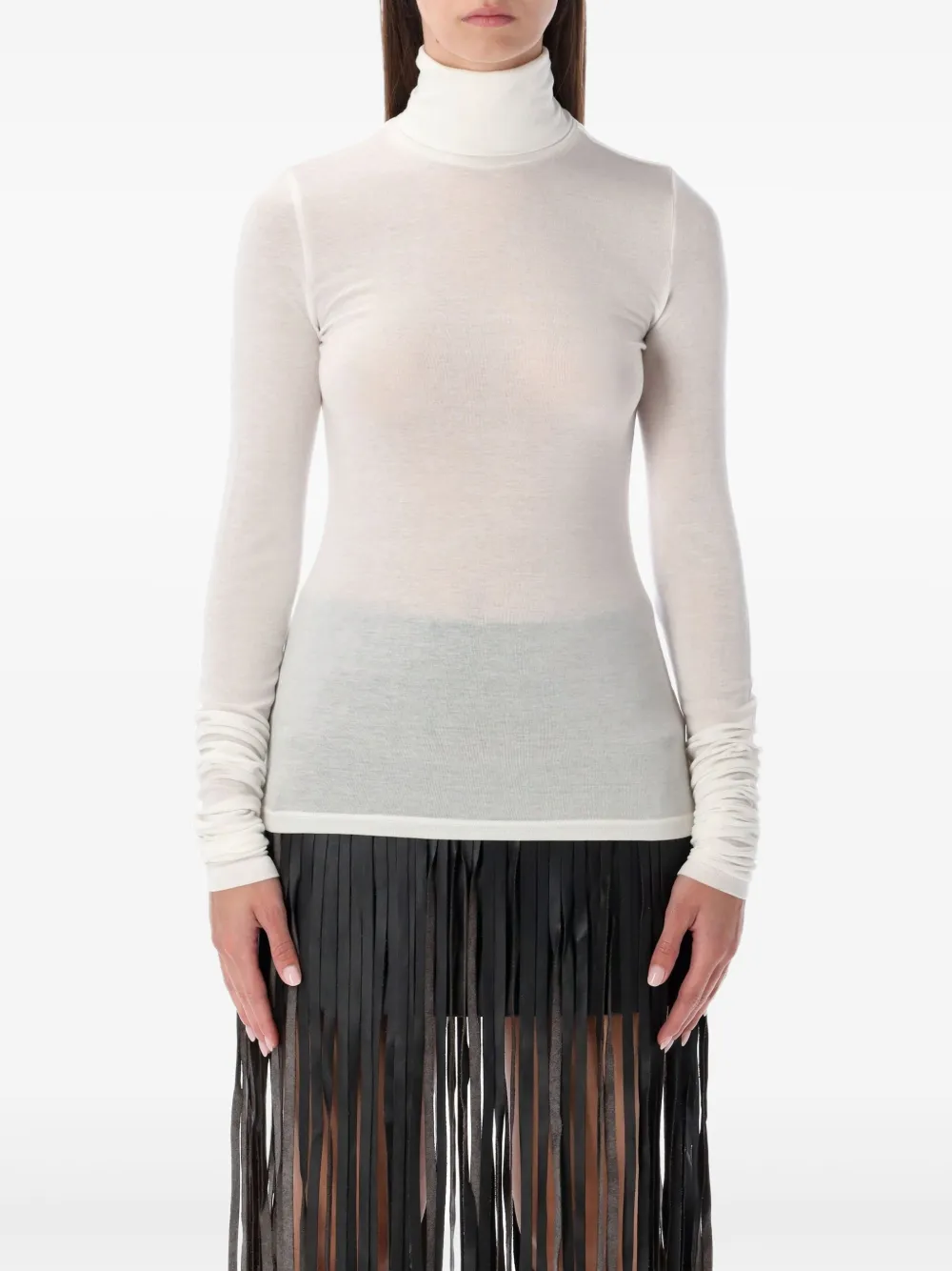 The Garment top fruncido con cuello vuelto | neutro | Image 1