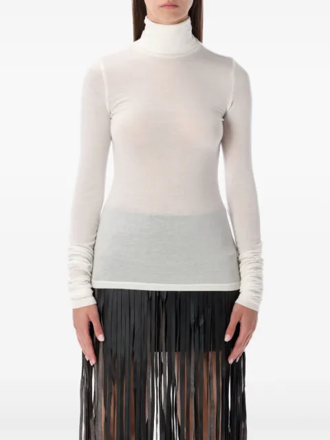 The Garment top fruncido con cuello vuelto