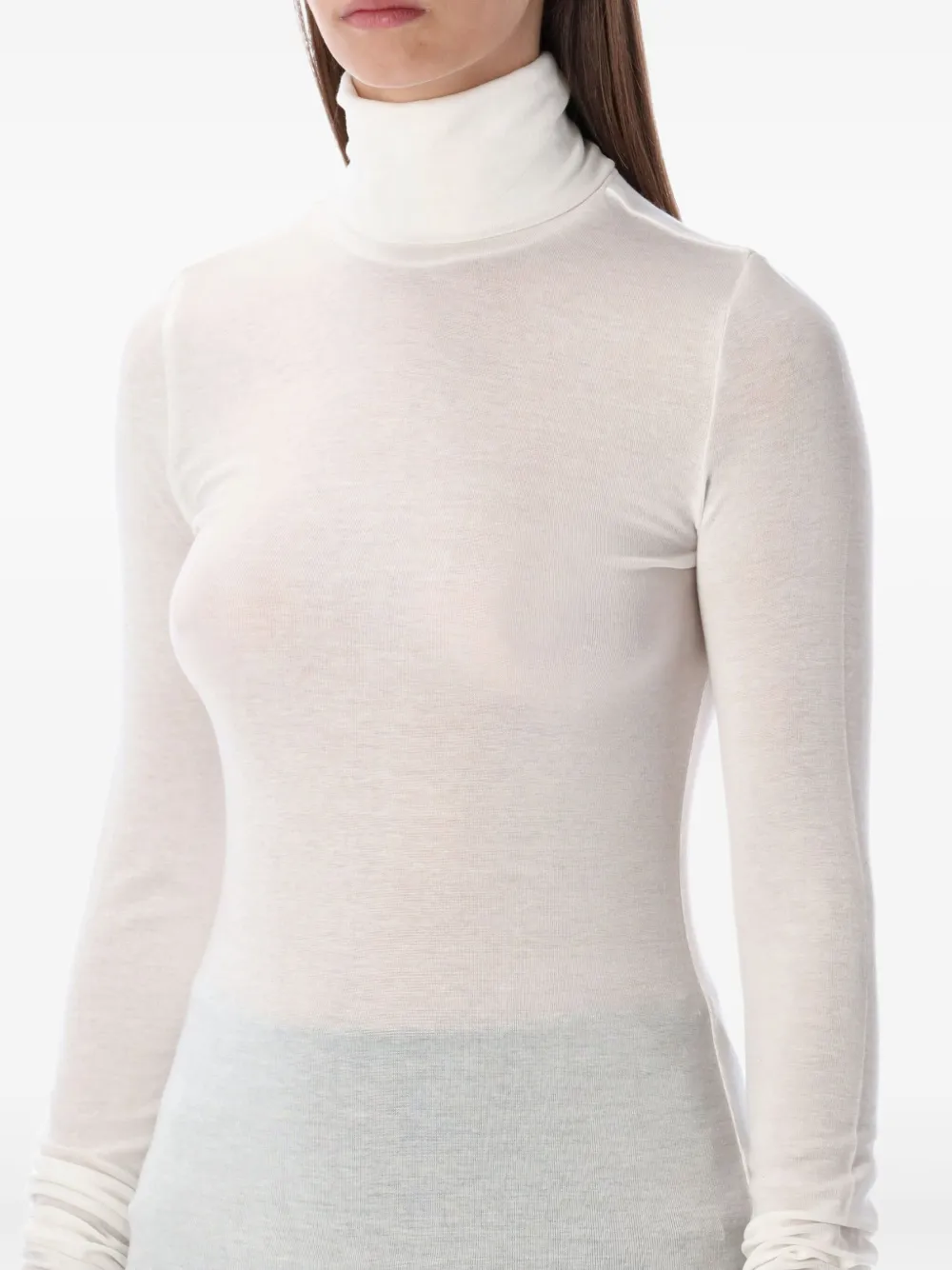  The Garment Roll-neck Gathered Top - Neutrals 