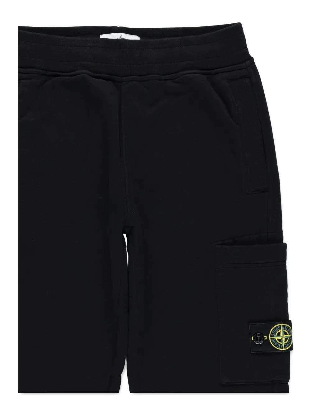 Stone Island Junior Trainingsshorts met opgestikte zak Zwart