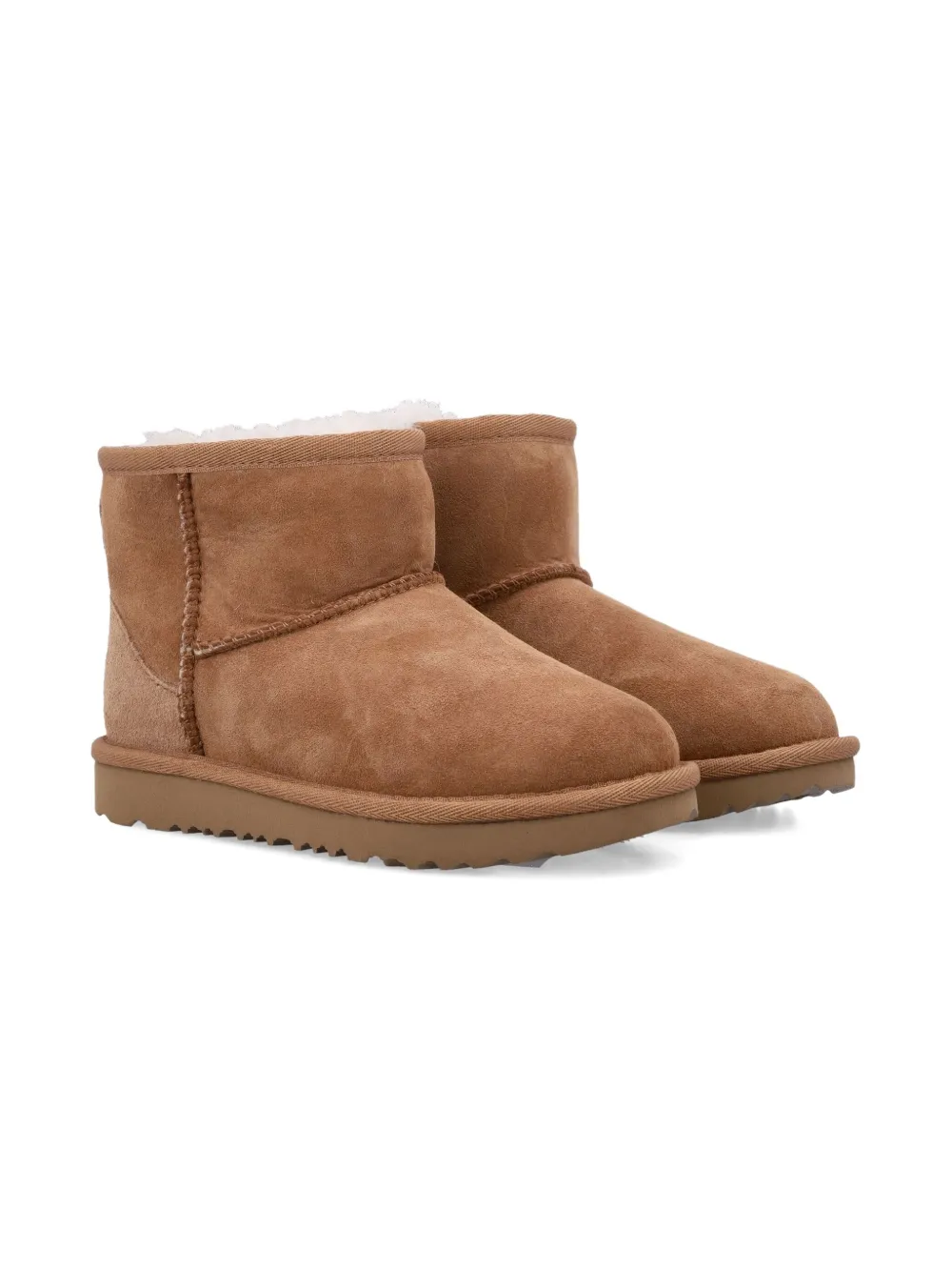 Ugg Pull-tab Stitch-trim Boots In Brown