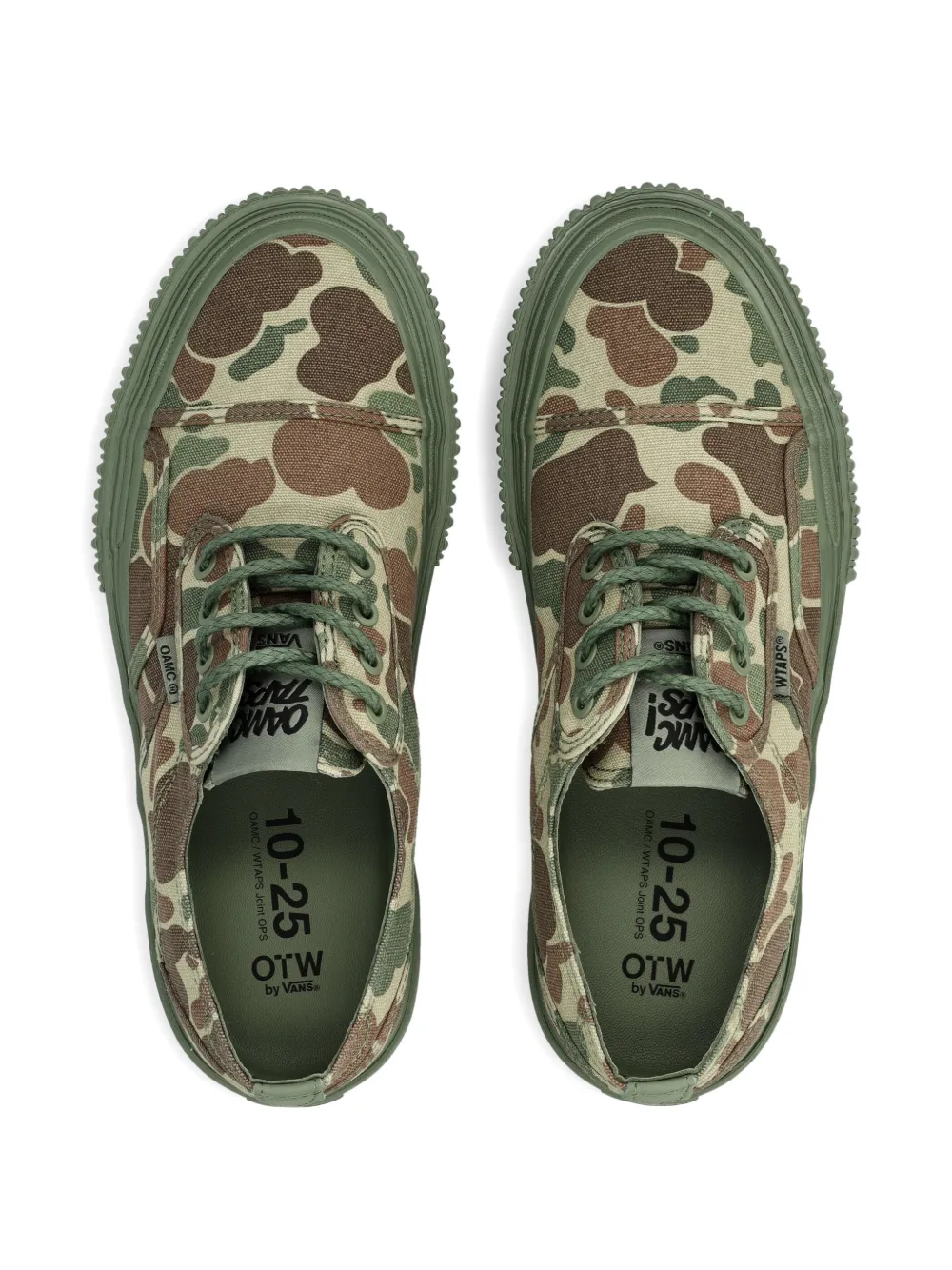 Vans Otw By  X Wtaps X Oamc Seylynn Camouflage Platform Sneakers In Green