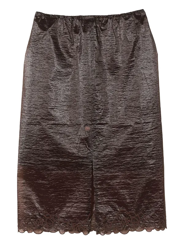 Cecilie Bahnsen Floral-trim Briaskirt Skirt in Brown