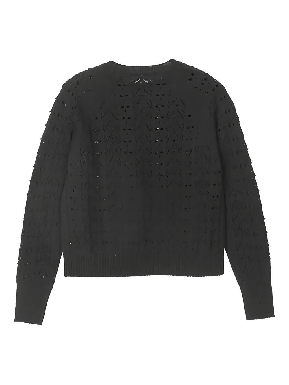 Cecilie Bahnsen Bidane Wool Sweater In Black