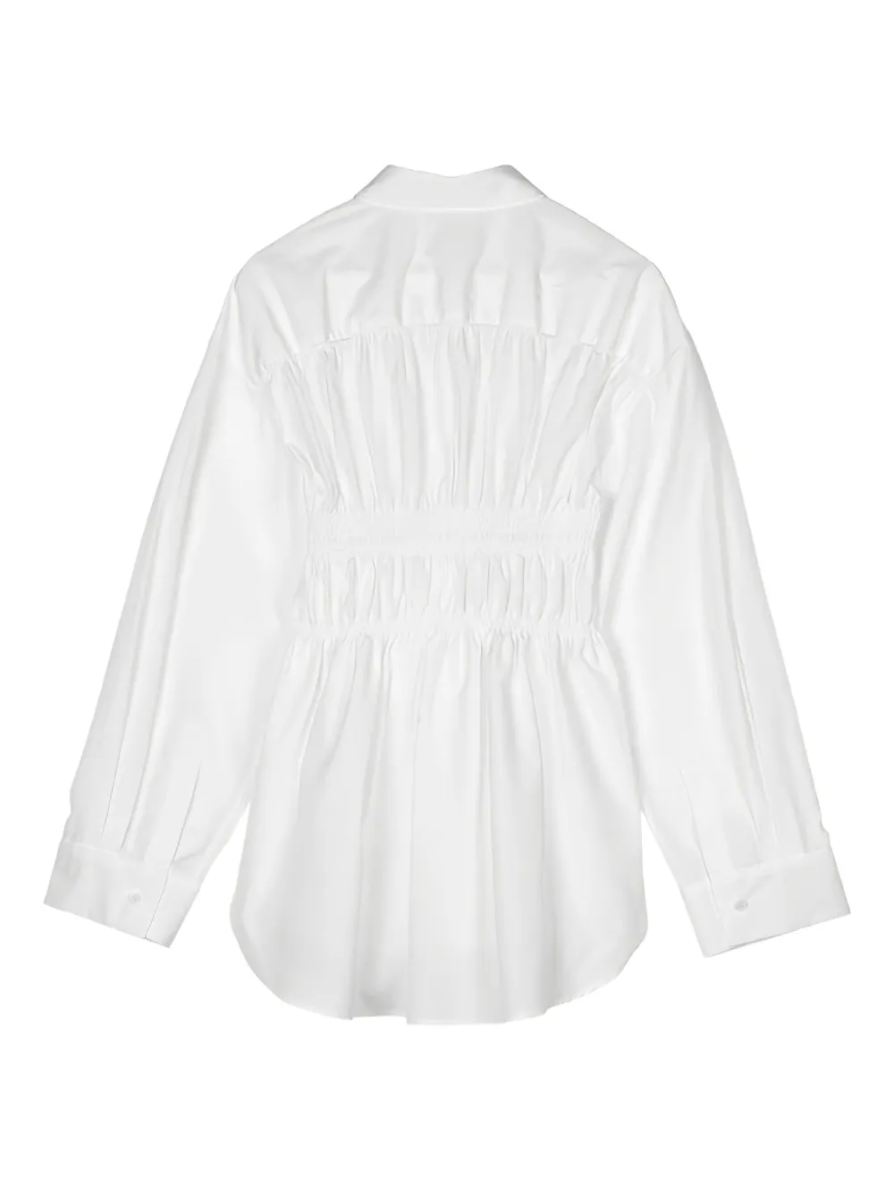 Cecilie Bahnsen Braxton Gathered Shirt In White