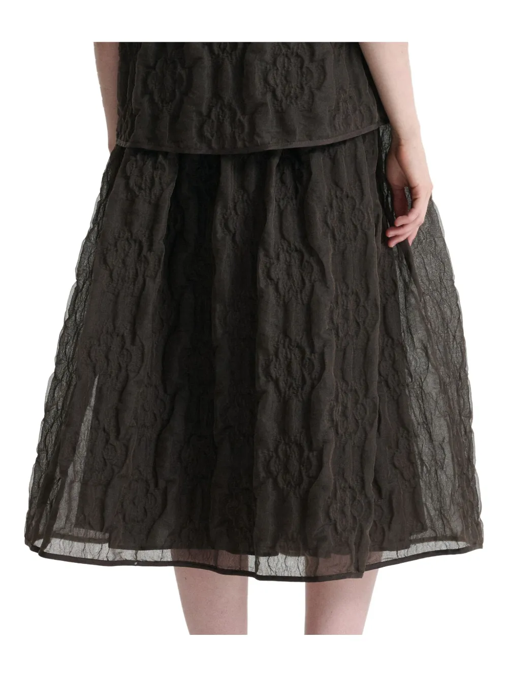 Cecilie Bahnsen textured Balaskirt skirt - Bruin