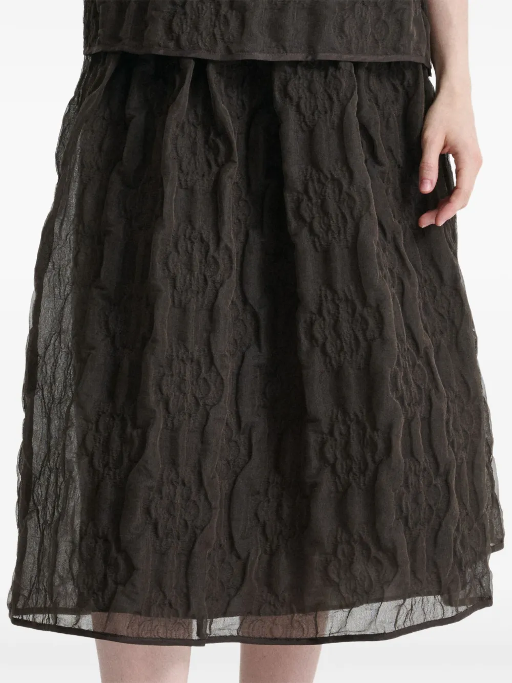 Cecilie Bahnsen falda Balaskirt texturizada | marrón | Image 1