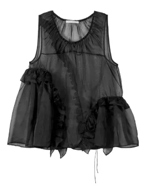 Noir Kei Ninomiya チュールレイヤー トップ | ブラック | FARFETCH JP