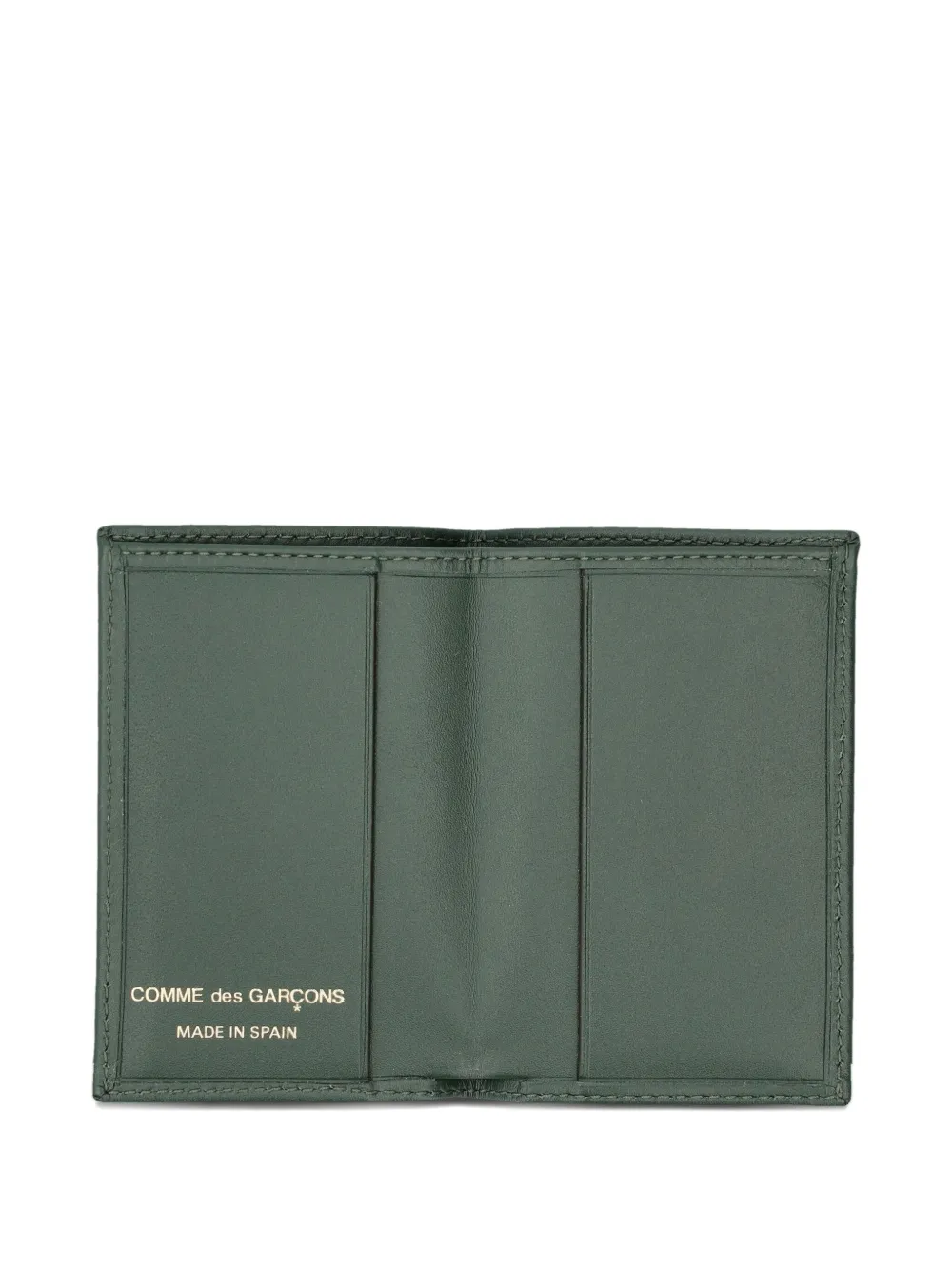 Comme Des Garçons Classic Group Stitched Cardholder In Green
