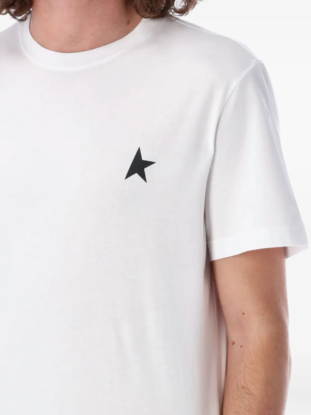 Golden Goose Tshirt Con Stampa Logo In White