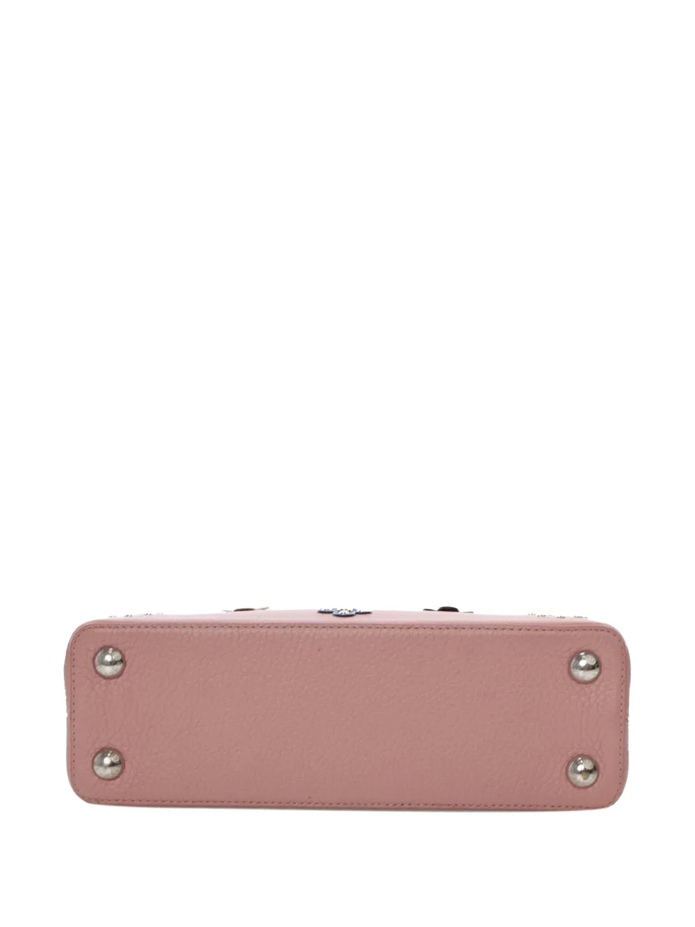 Pre-owned Louis Vuitton 2016 Taurillon Mechanical Flowers Capucines Bb Satchel In Pink