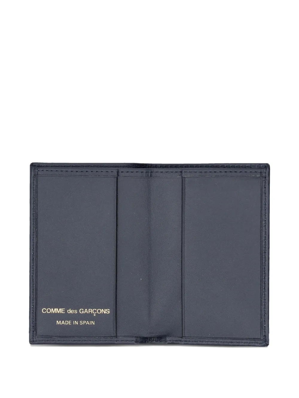 Comme Des Garçons Leather Bi-fold Wallet In Brown