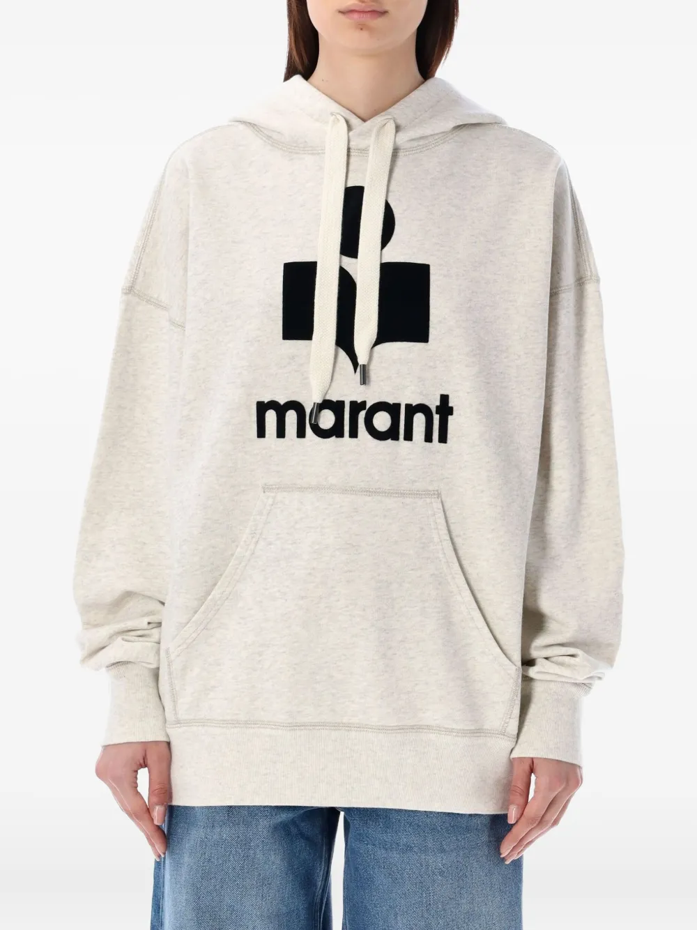 Isabel Marant Étoile Logo-detailed Hoodie In Neutral