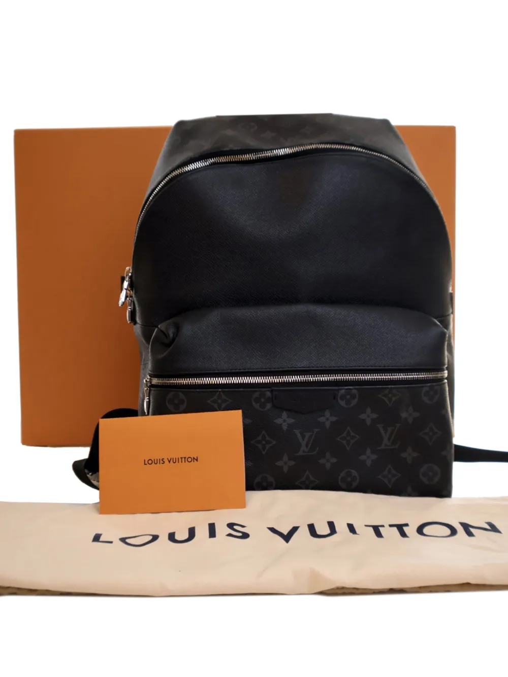 Pre-owned Louis Vuitton 2019-2025 Taigarama Eclipse Discovery Backpack In Black