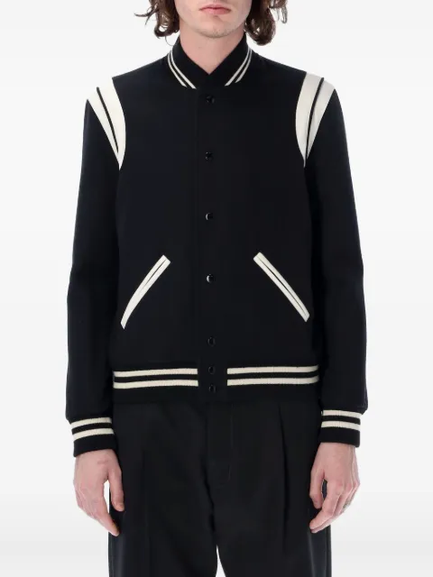 Saint Laurent chamarra bomber con botones de presión