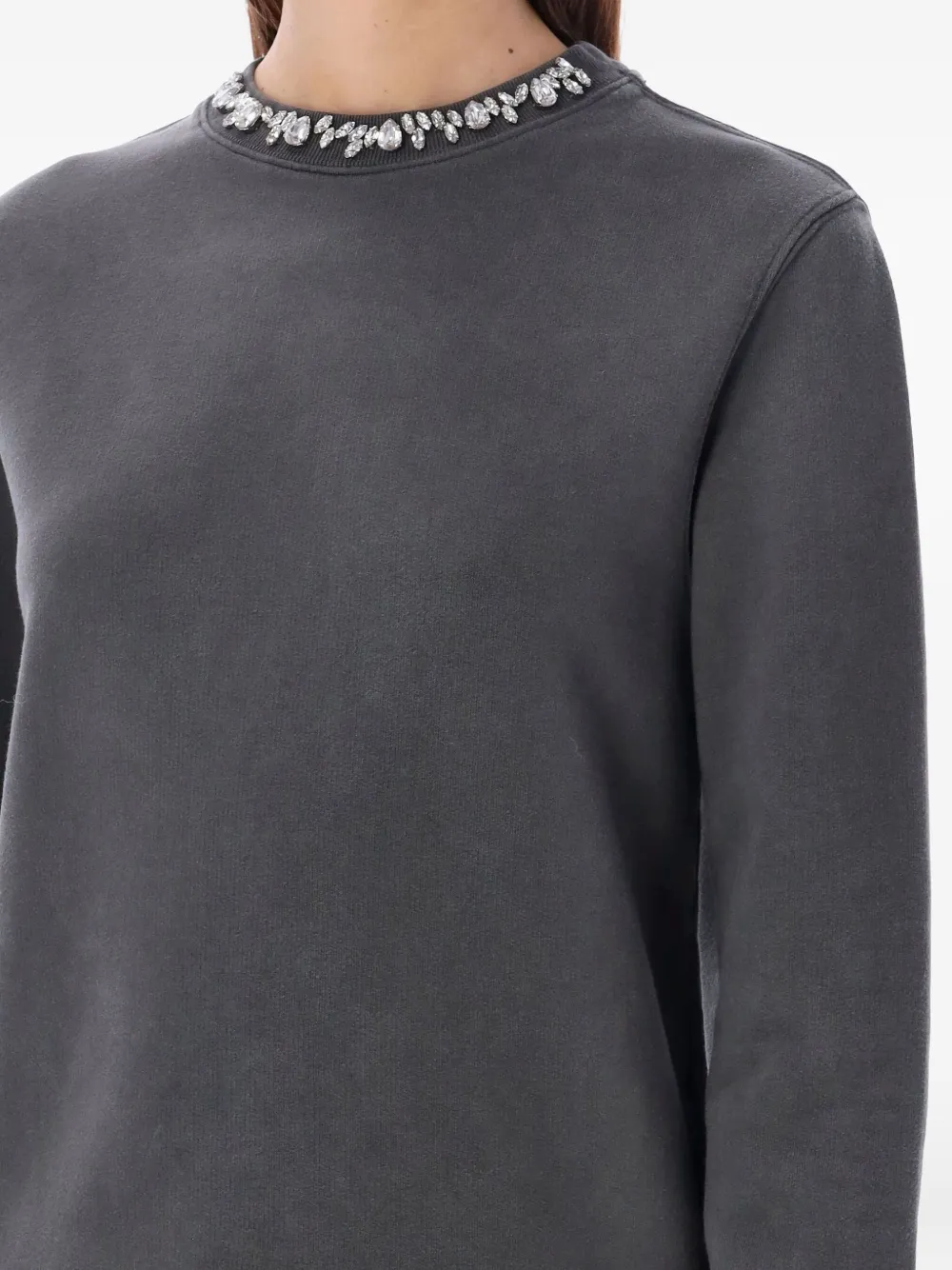 Golden Goose Verfraaide trui met ronde hals Grijs