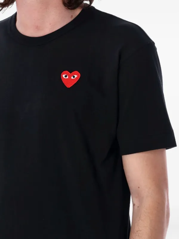 Comme Des Garçons Play logo-embroidery T-shirt | Black | FARFETCH ZA
