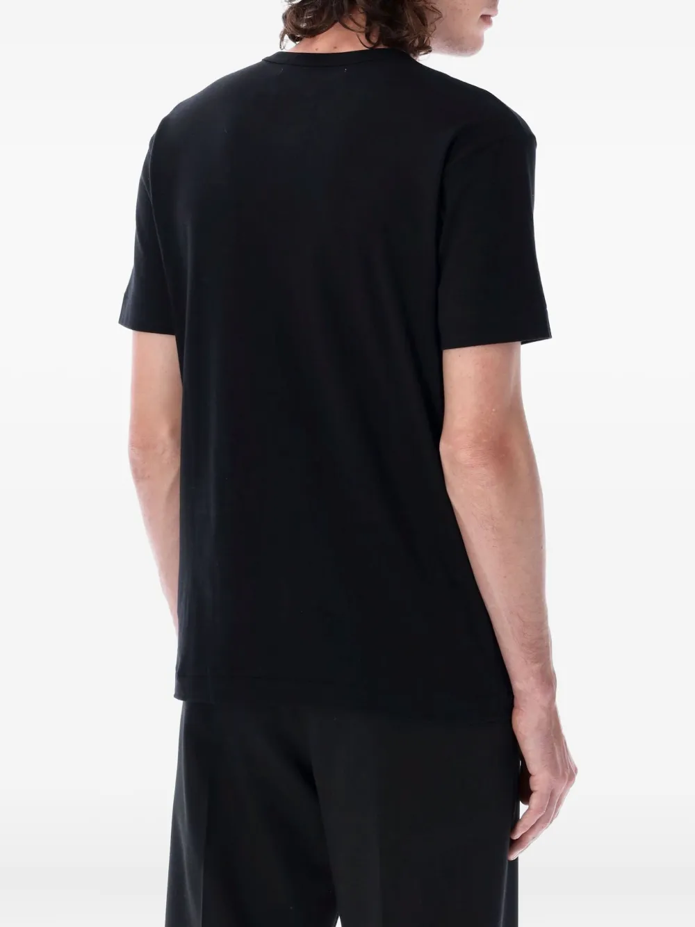 Comme Des Garçons Play Logo-embroidery T-shirt In Black