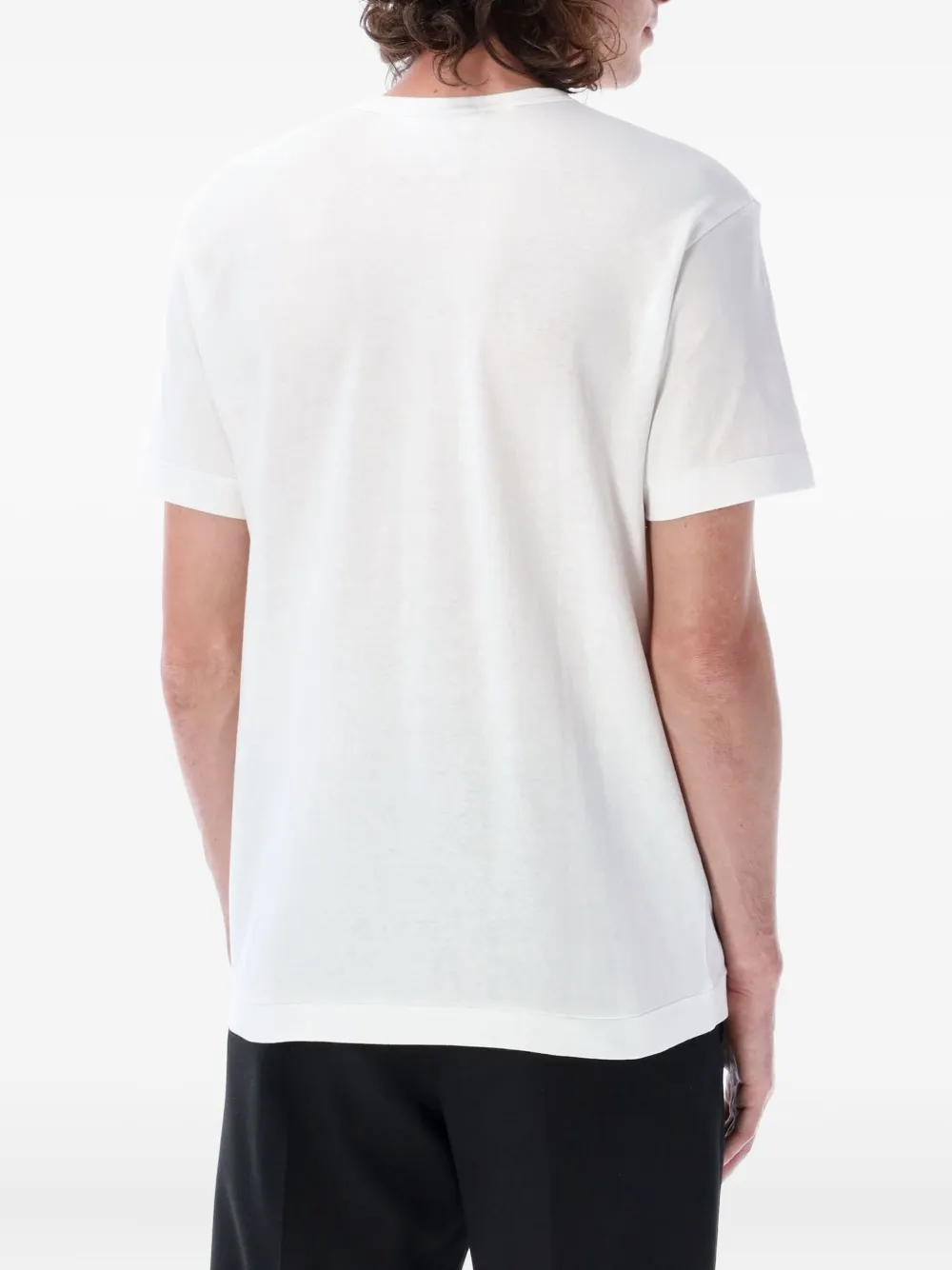 Comme Des Garçons Play Logo-embroidery T-shirt In White