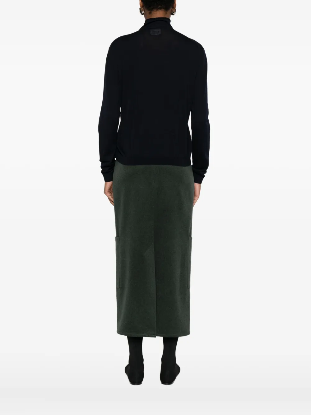 Khaite High-neck Buttoned Cardigan In Black