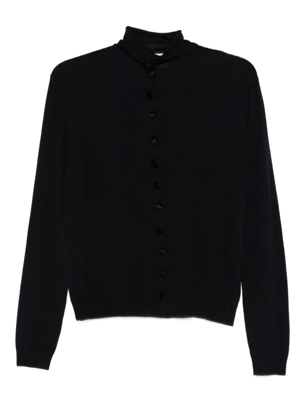KHAITE cárdigan con botones y cuello de tortuga | negro | Image 1