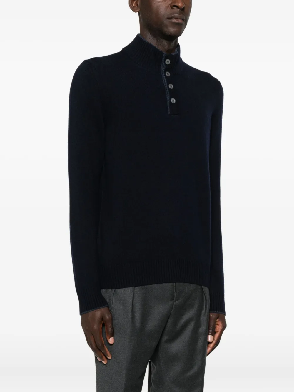 Gran Sasso High-neck Sweater In Black
