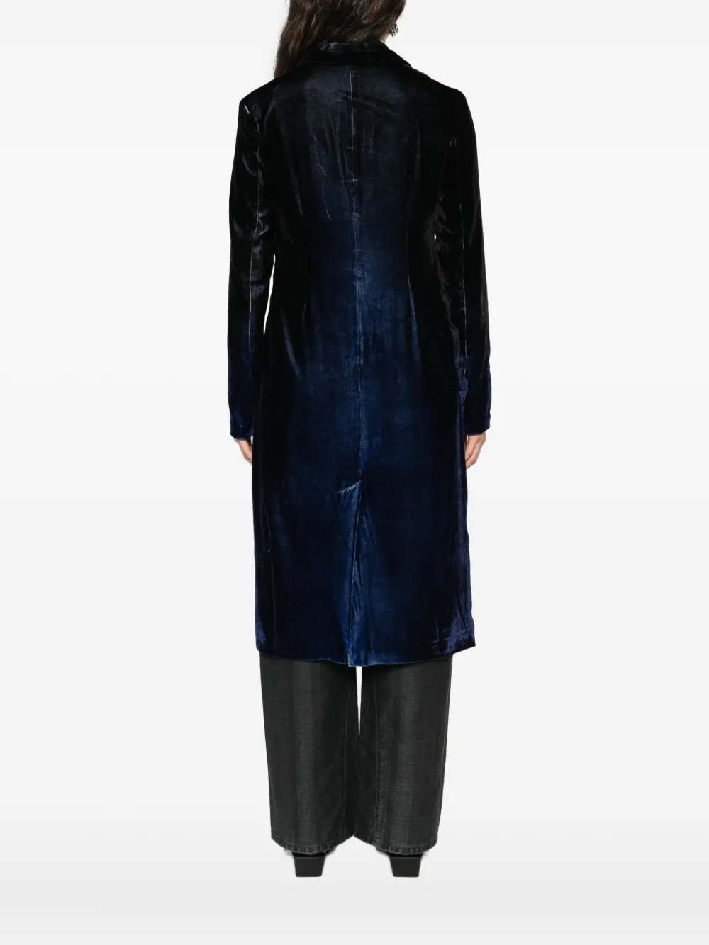 Avant Toi Velvet Coat In Blue