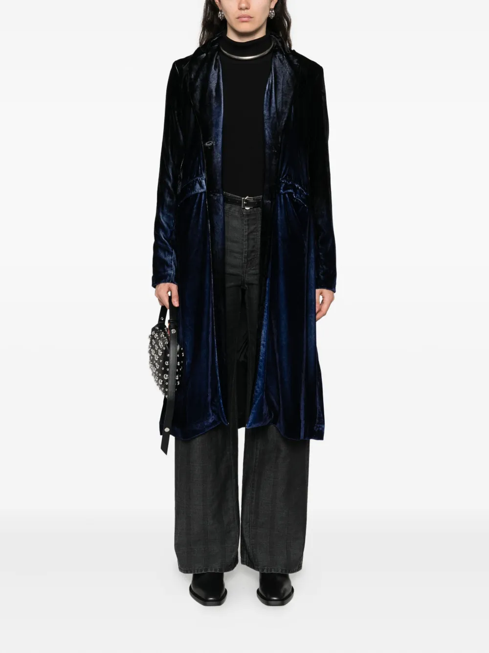 Avant Toi velvet coat | Single Breasted Coats | Image 2