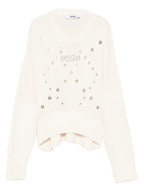 MSGM Kids eyelet-embellished jumper